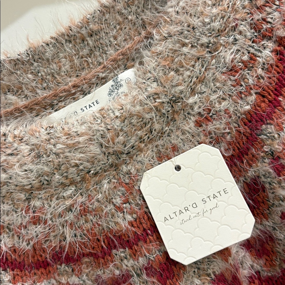 ✨NWT~Altar’d State Fuzzy Fair Isle Sweater✨ - Picture 7 of 9